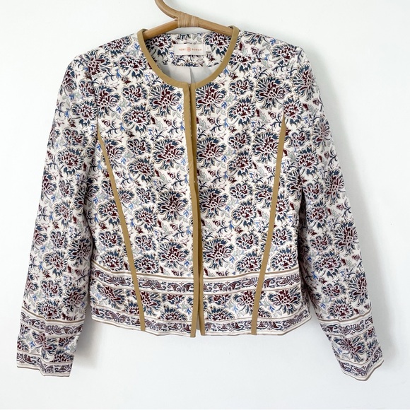 NWOT Tory Burch silk and Cotton Floral blazer size 6 - Picture 7 of 13